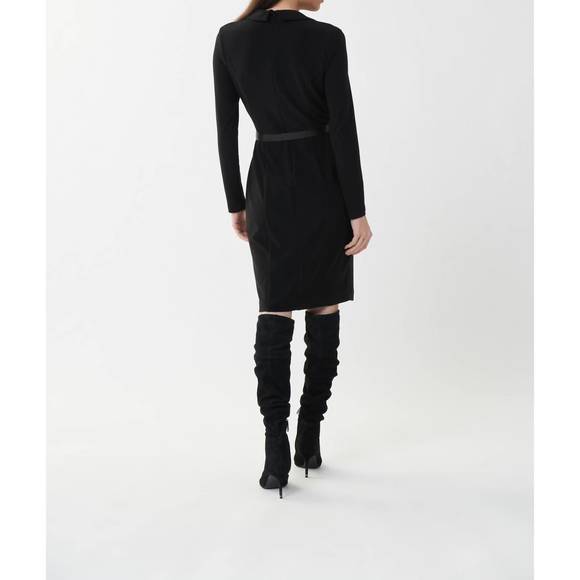 NEW JOSEPH RIBKOFF wrap front dress in black - Picture 3 of 6